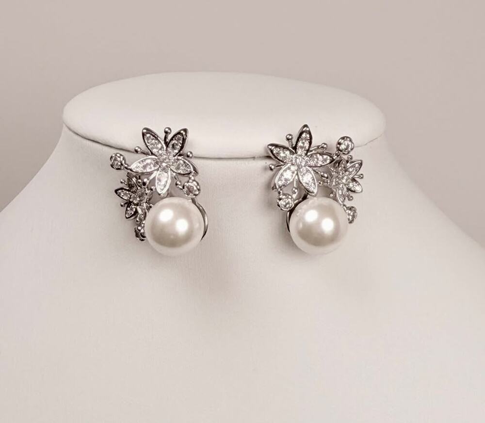 Genuine Freshwater Shell Pearl Earrings - 9.7mm